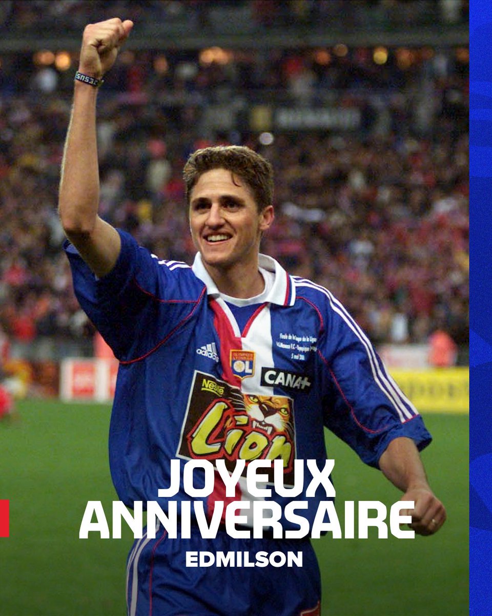 Feliz aniversário, <a href="/Edmil5onOficial/">Edmilson de Moraes</a>! 🇧🇷5⃣🏆

O Pentacampeão Mundial com a <a href="/CBF_Futebol/">brasil</a> conquistou a <a href="/Ligue1_POR/">Ligue 1 Português</a> três vezes com o Lyon. 👏😍

Muitas felicidades e saúde, Edmilson! 🎂🥳