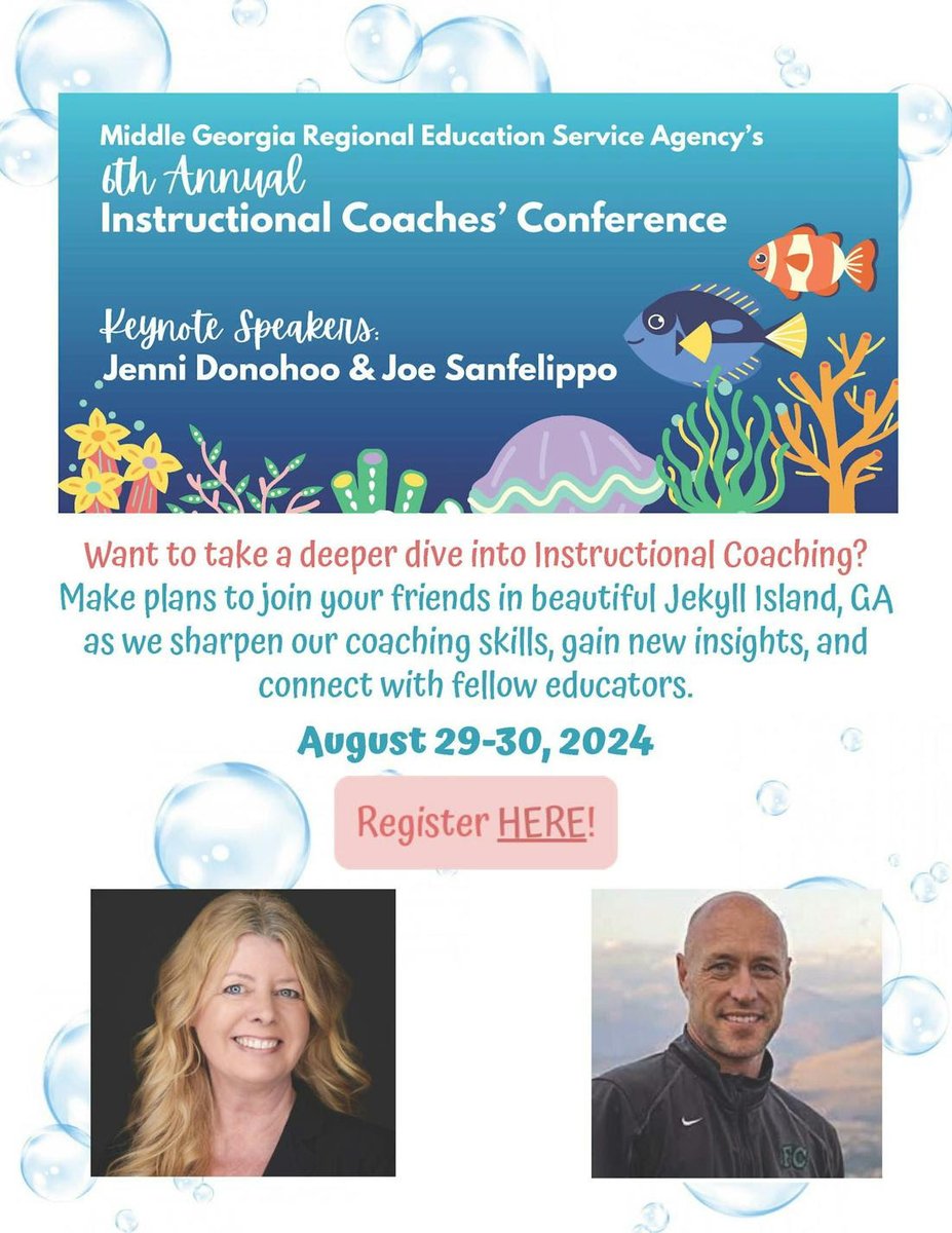 🐟Join us for our 6th Annual Instructional Coaches Conference! ⚓Anchored by stellar keynote speakers <a href="/Joe_Sanfelippo/">Joe Sanfelippo</a> and <a href="/Jenni_Donohoo/">Jenni Donohoo</a>, we are excited to share, collaborate, and learn with you as we embark on another year of coaching in our schools.
tinyurl.com/ICC2024Jekyll