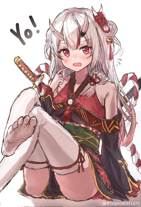 どこ見てるんだ余…!!! #百鬼絵巻