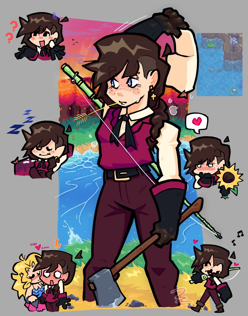 0Phoebz's tweet photo. playing Stardew Valley and now i’m addicted so i drew my character, enjoy!! ^^ #StardewValley #art https://t.co/7VTFQpNupK