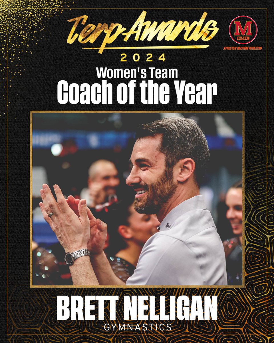 umterps's tweet photo. Congrats to Brett Nelligan (@TerpsGymnastics)  

Winner of the Women's Team Coach of the Year! https://t.co/oql4cssGjl