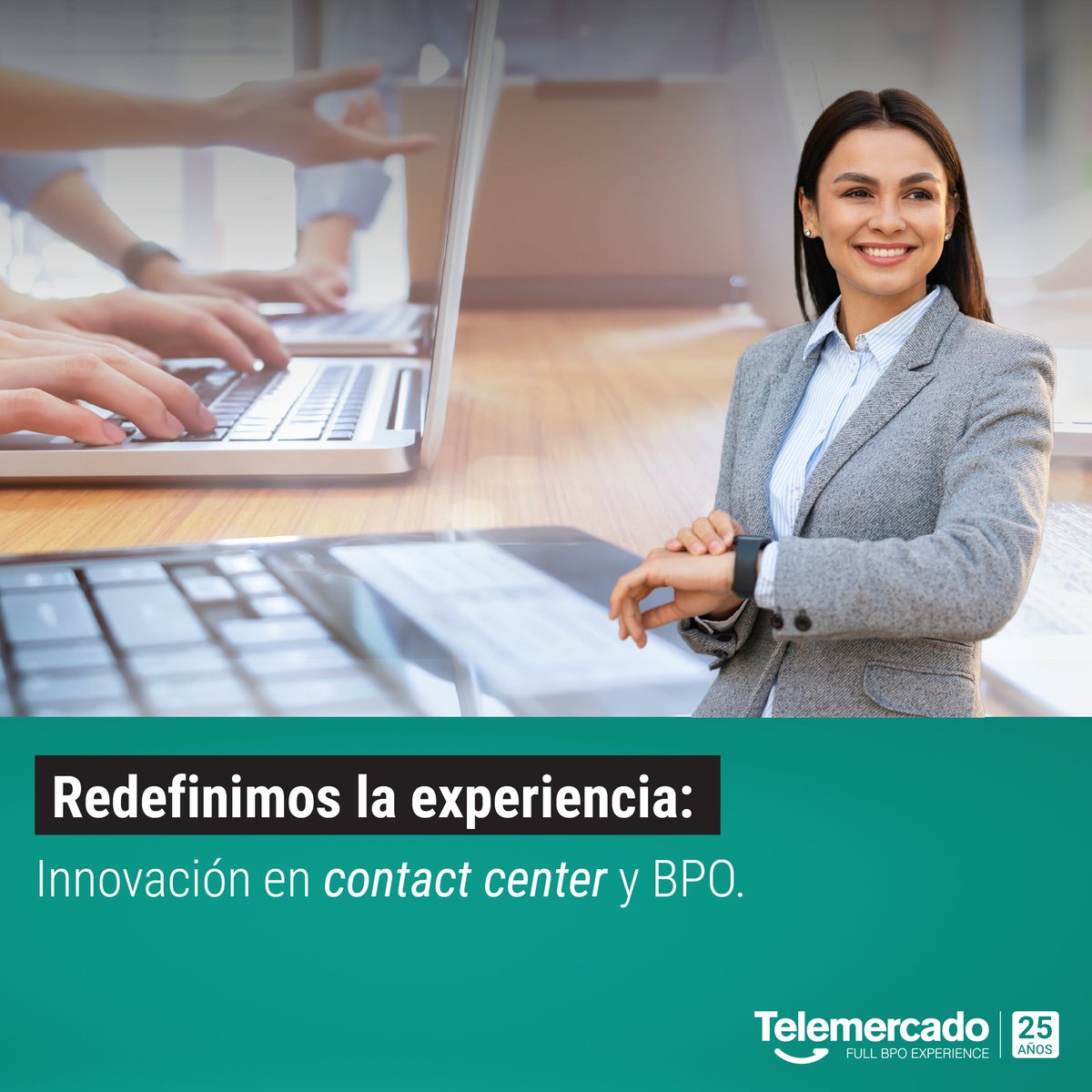 TelemercadoAR's tweet photo. Transformá cada contacto en una experiencia excepcional: 25 años brindando servicios de Contact Center y BPO de primer nivel https://t.co/iITphEksIv