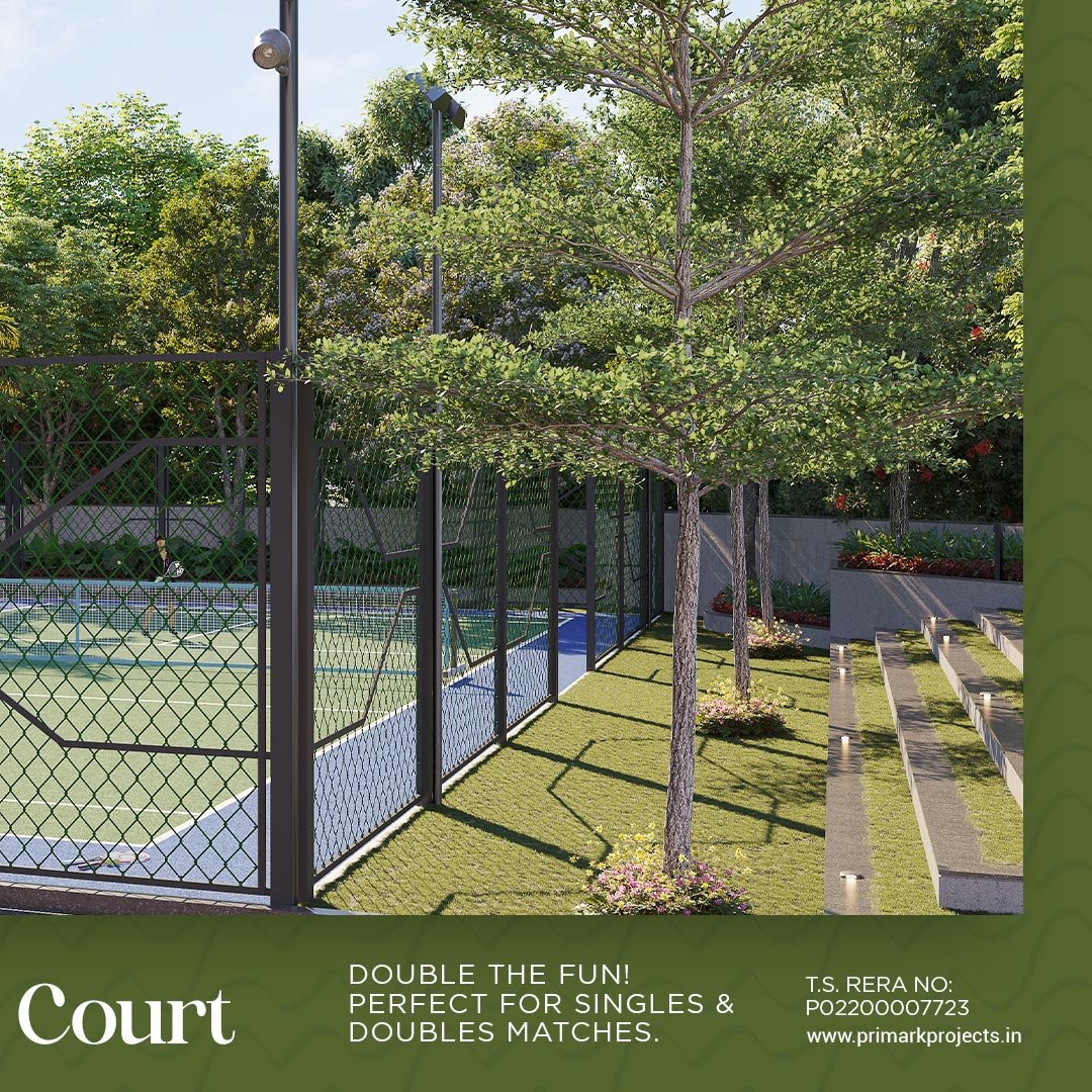Ace your game at Northwave’s tennis courts, where every serve counts! Challenge yourself and rise to the occasion.

#PrimarkProjects #PrimarkNorthwave #NewHome #DreamHome #Bahadurpally #2bhk #3bhk #flatsforsale #flatsforsaleinhyderabad #Apartments #flats #Apartmentsforsale