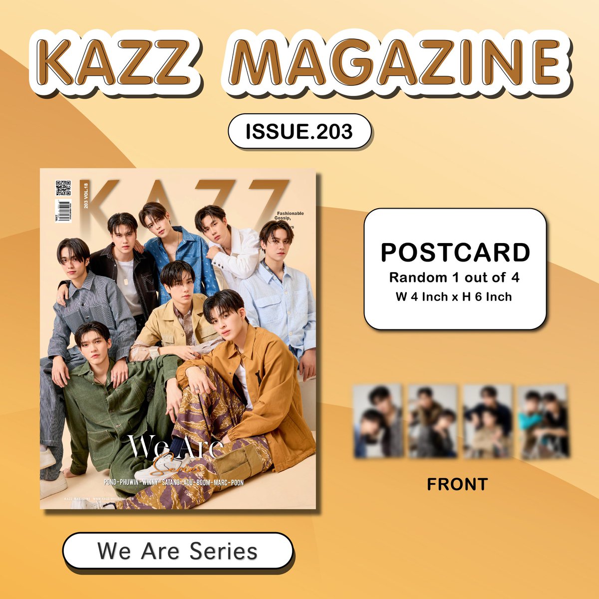 JastipThaiMerch's tweet photo. [OPEN PRE ORDER] 

KAZZ MAGAZINE ISSUE.203 WE ARE SERIES 

🌻 FULL SET (est 400gr)
💸 180.000 dp 110.000 

🌻 POSCA ONLY (random 1 out of 4) 
💸 120.000 dp 110.000 

BATCH 1 CLOSE : 15 JULI 2024 (23.59)

#WeAreSeries https://t.co/H9671Wq3Bg