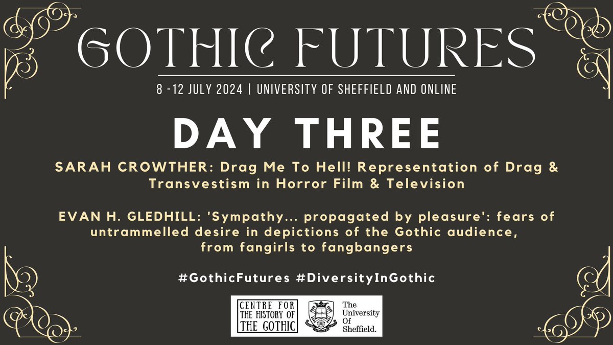 We're halfway through Gothic Futures and ready for today's keynotes featuring Sarah Crowther and <a href="/DrGothicBodies/">Evan knows we're miserable now</a>! #GothicFutures