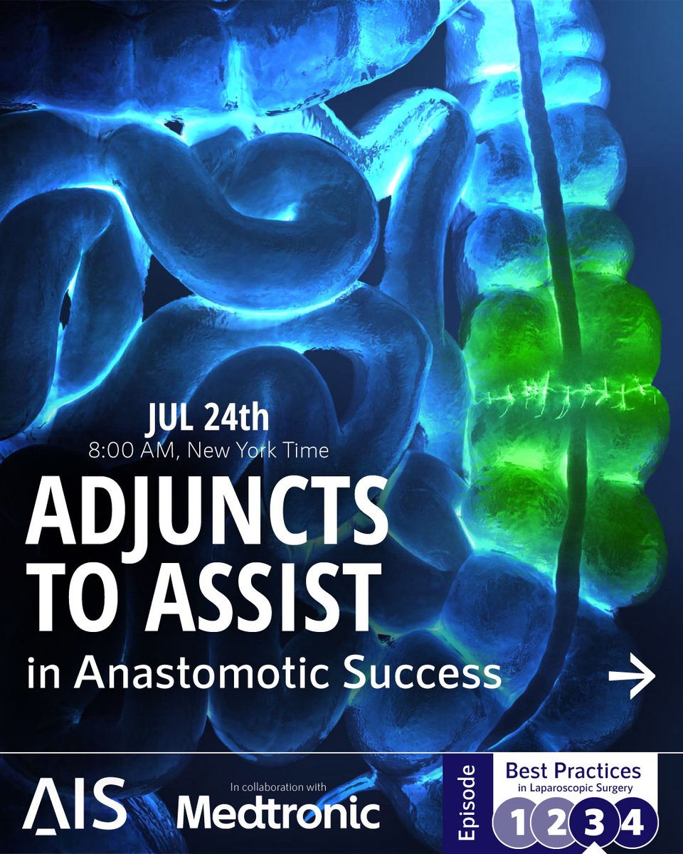 AISMedicalNet's tweet photo. 🚀 Tomorrow! Join top experts @A160186 @cahillronan1 @DeliaCortesGuir @SWexner for a FREE webinar on using ICG fluorescence angiography to improve anastomotic success. Ask your questions live! https://t.co/WrqC8W0kf3 @Medtronic #IamAIS #some4surgery #Anastomosis #ICGFluorescence https://t.co/72ej3Khhd9