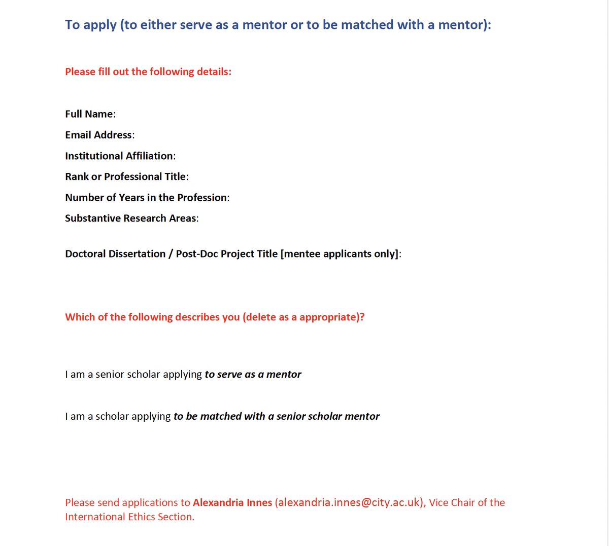 🖊️CALLING ALL MENTORS &amp; MENTEES!! Our Annual Amy Eckert Mentorship Program for 24-25 is now OPEN. The program provides #mentorship opportunities for #phd candidates + early career researchers in Int'l #Ethics &amp; beyond! 

👇Application details below!

🗓️ Apply by 31st August '24!