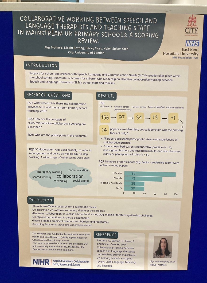 If you're at #CLS2024 today, come and look at my poster! <a href="/ClinAcSLT/">Clinical Academics in SLT</a> <a href="/CityLCS/">City Language & Communication Science</a>