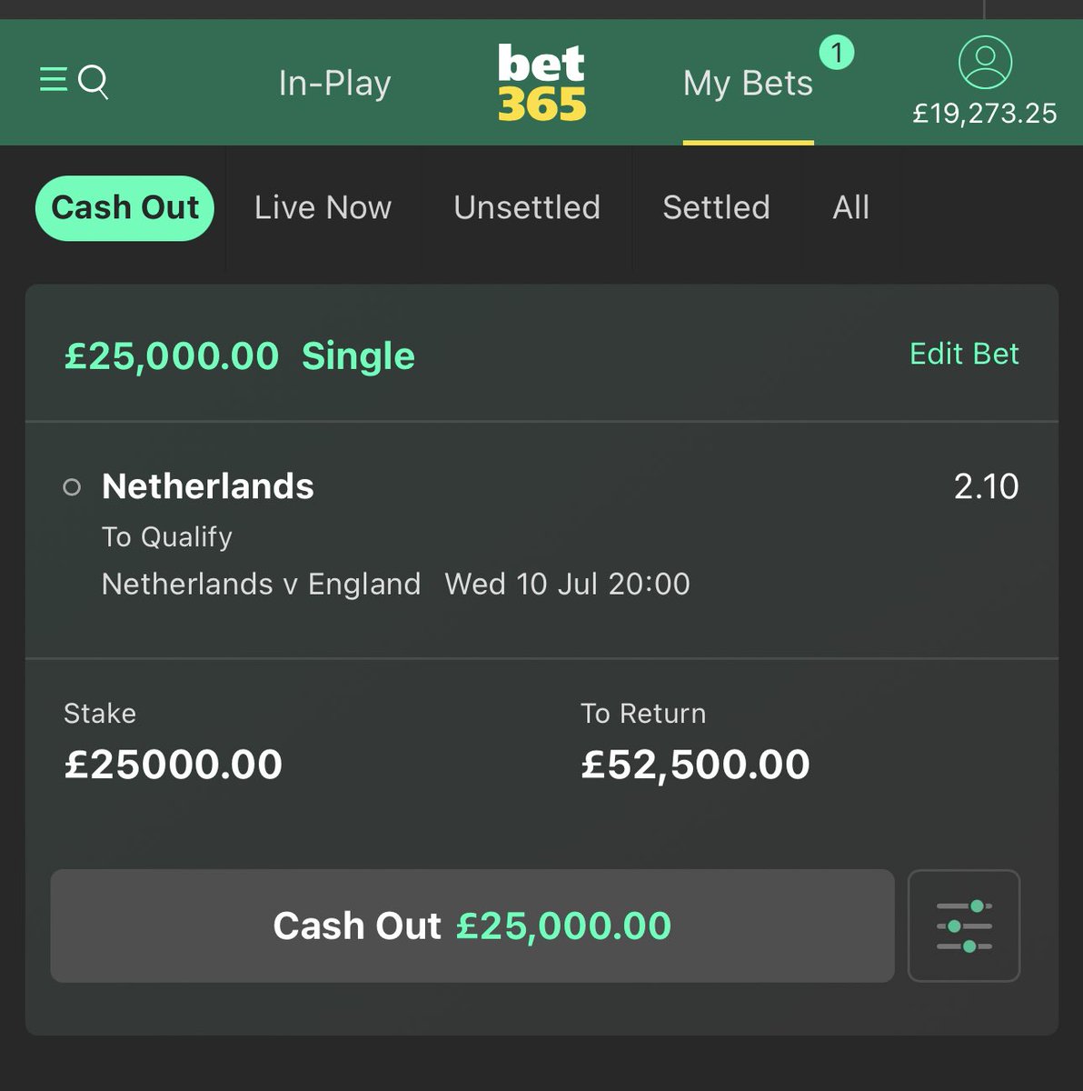 JulianMKD's tweet photo. £25,000 on Netherlands to Qualify to win £27,500 

Certain peoples yearly salary. It’s all good cause I made over 30k yesterday alone 😁 

It’s not coming home. 

I’ll give 1 person that likes this tweet £1,500 cash if I win (Must be following me)

#EURO2024 https://t.co/IQ8V8E0FSk