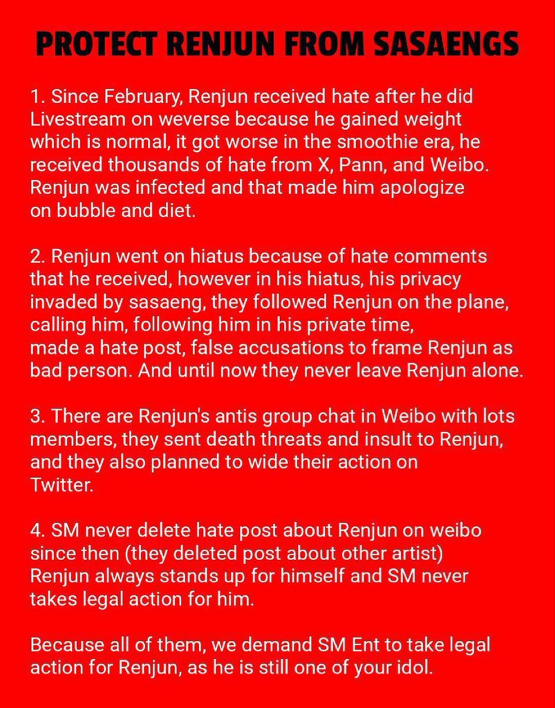 1 ทวิต 1 รี 1 เมนชั่นค่ะ

Renjun is still artist under your company, please give justice to Renjun. 

<a href="/SMTOWNGLOBAL/">SMTOWN</a> 

#JusticeForRenjun