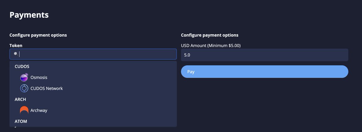 SherhanEth's tweet image. CUDOS #Intercloud is constantly improving the user experience. A feature that I personally like is the large number of options for Payment. @CUDOS_ #CUDOS