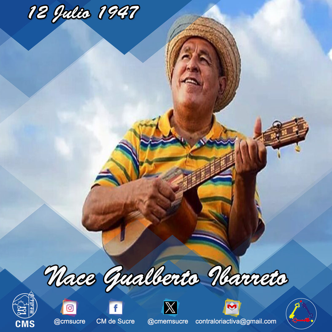 El #12Jul de 1947 nace Gualberto Ibarreto, cantante de música popular venezolana, especializado en ritmos de la costa Caribe oriental de su país como el galerón, la malagueña, la jota y el polo.