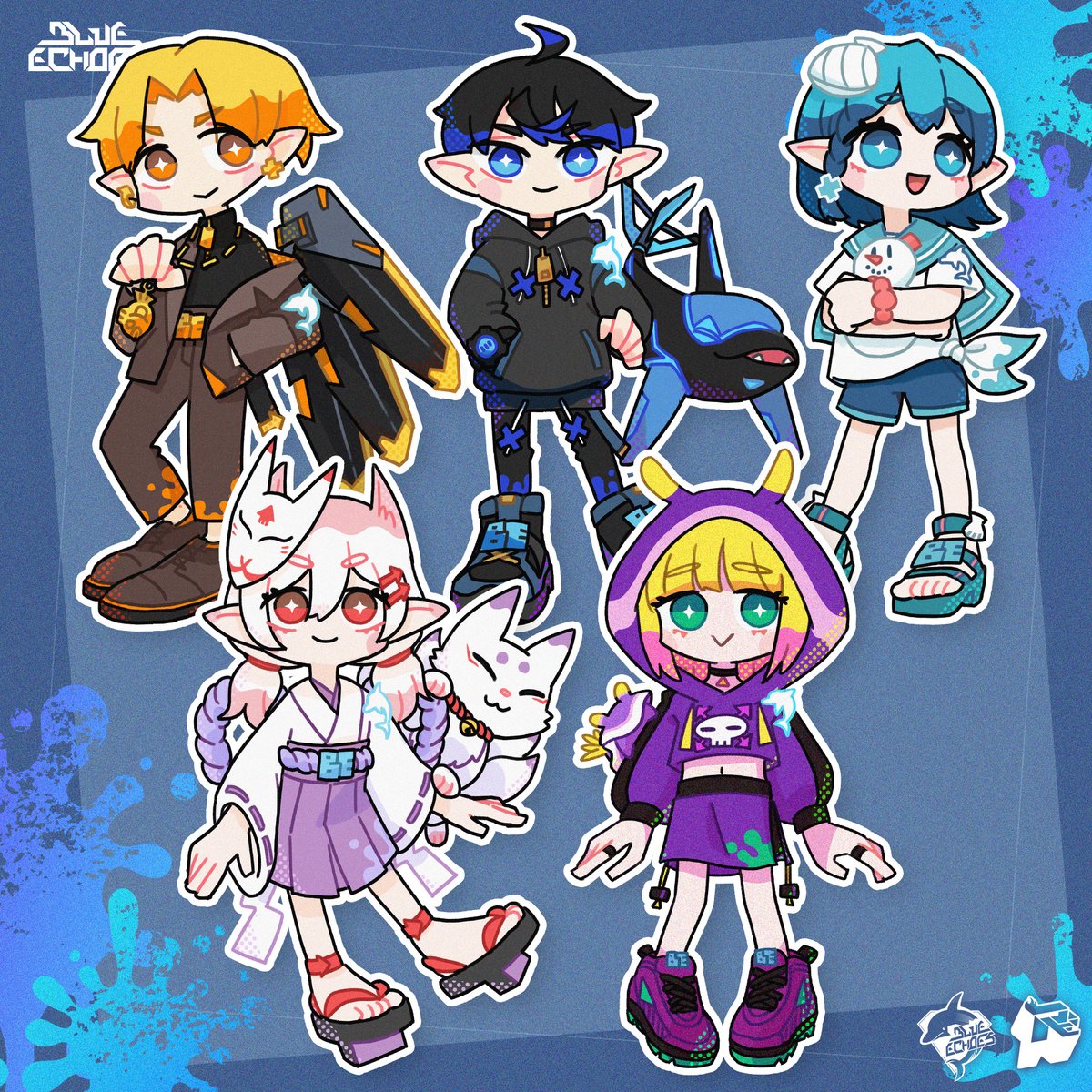 「ブルエコのみんなをキャラデザしてる人、わたくしわみくんはウミウシと毒タイプをメイ」|熊谷ゆ〜ほのイラスト