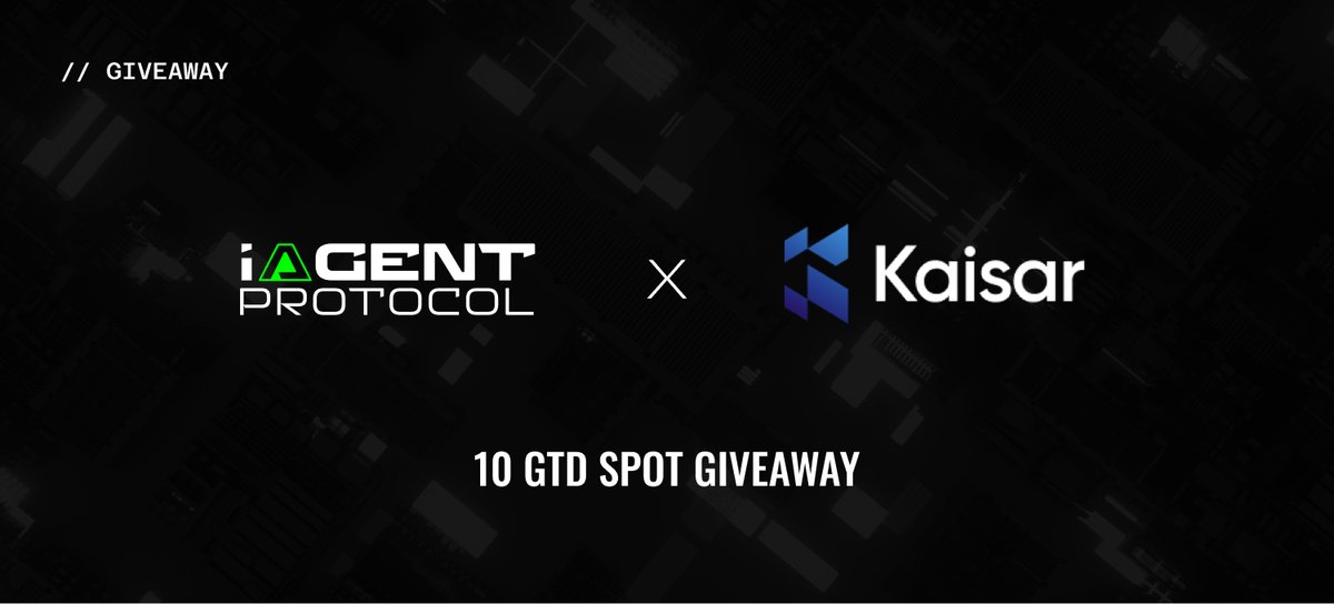 Our frens at <a href="/KaisarNetwork/">Kaisar Network</a> are giving away 10 GTD spots for their upcoming Genesis NFT mint!

With an 888 supply, the Free Mint will be launching exclusively on <a href="/MagicEden/">Magic Eden 🪄</a> this July!

To participate:

- Follow <a href="/iAgentProtocol/">iAgent</a> &amp; <a href="/KaisarNetwork/">Kaisar Network</a>
- Engage with the tweet &amp; drop a