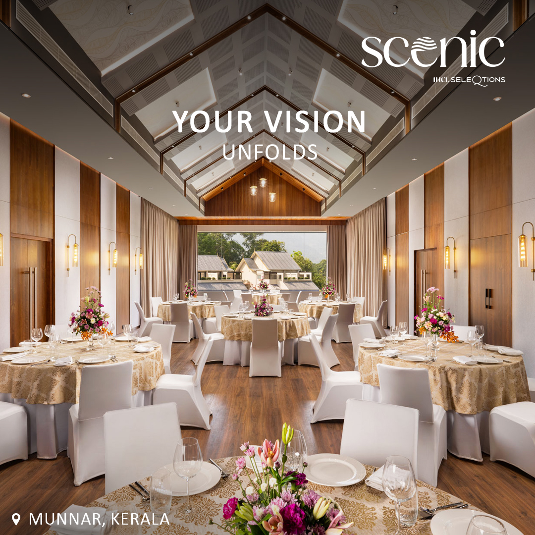 ScenicMunnar's tweet photo. Only 3 hours from the Kochi airport and 20 minutes from the city centre, discover well-appointed event spaces set against Munnar’s stunning beauty

#ScenicMunnar #Kerala #IHCL #NotJustAnotherHotel #IAmAtSeleQtions https://t.co/TmxGyrYsYL