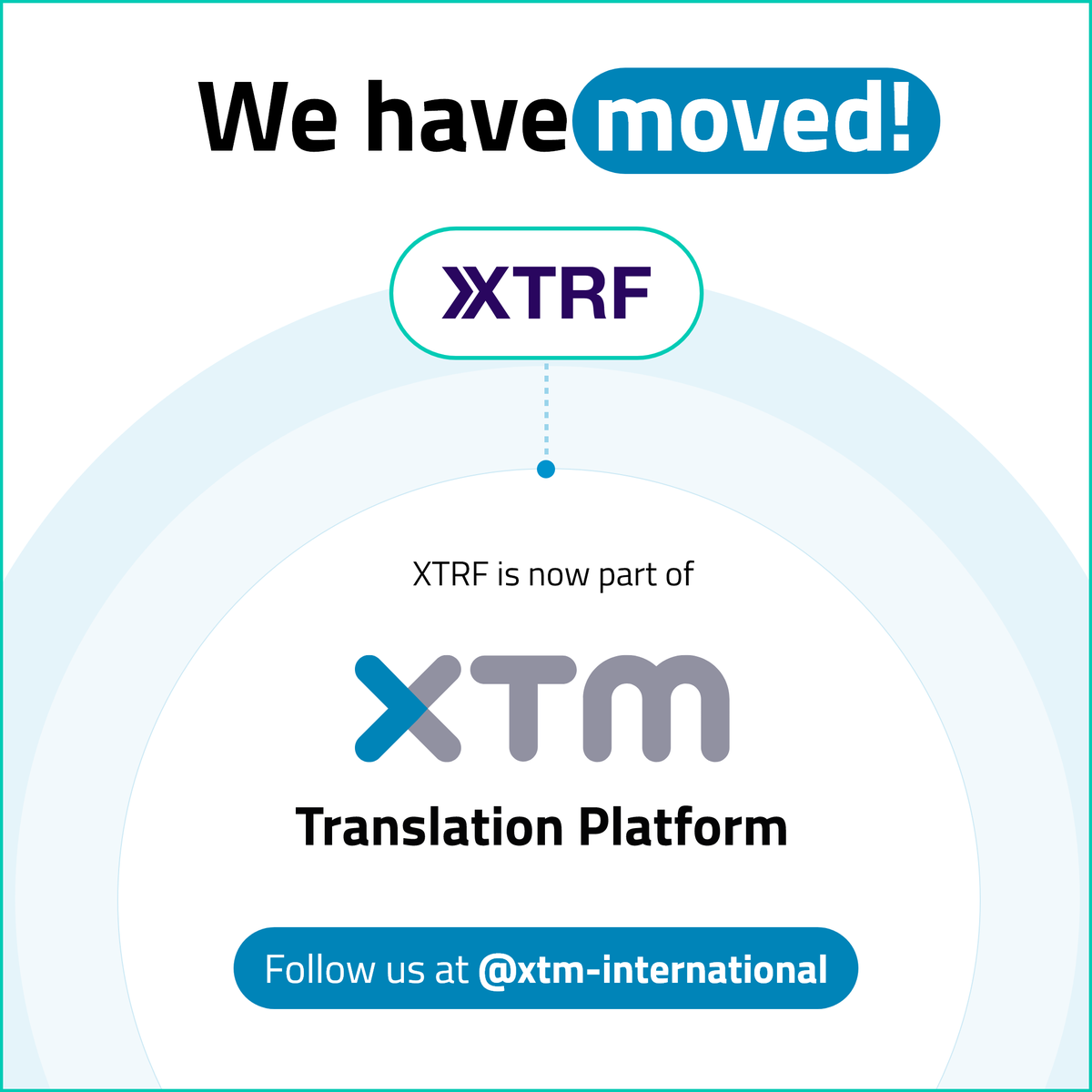 Reminder‼️ 

🔁 As part of the migration process, XTRF's social media channels have ceased their activity, and instead all XTRF news will be published on XTM's accounts.

More info 👉hubs.la/Q02F_YjD0