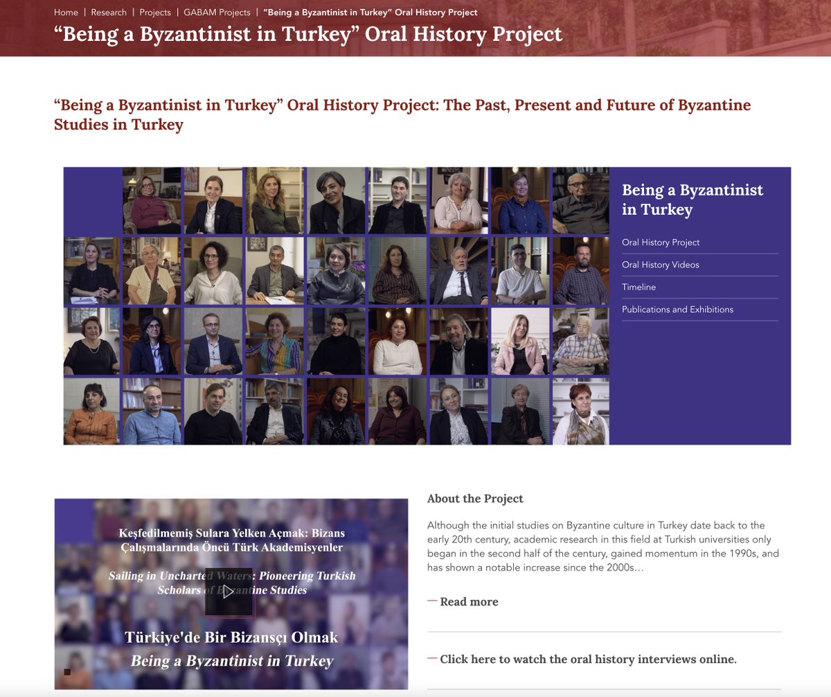Being a Byzantinist in Turkey

Providing a valuable source for the development of Byzantine Studies in Turkey, the project contains 35 interviews including late professors Melek Delilbaşı, Semavi Eyice and Doğan Kuban.

For the link, see the post below:
