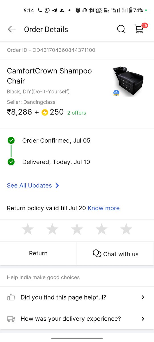 techeducationp1's tweet photo. @flipkartsupport @Flipkart I ordered CamfortCrown Shampoo Chair
ID - OD431704360844371100
Delivered by e-kart 10 jul 6pm but wash wisen missing in the package only sampoo chair received totally worst service Flipkart and his smaller plz return this product https://t.co/F8okawZ8jq