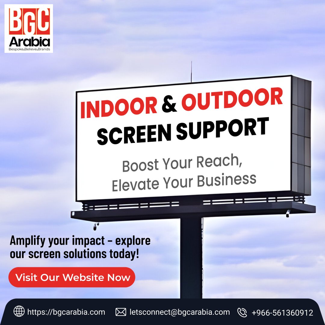 BGCArabia's tweet image. 🚀 Ready to elevate your #BrandVisibility? Our cutting-edge indoor and outdoor 📺 #ScreenSupport ensures your #Ads reach the right 👥 #Audience at the right time. Transform your 📈 #BusinessGrowth with #BGCArabia today!
🌐bgcarabia.com

#DigitalSignage #Jeddah #Saudi