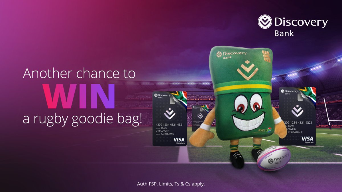 One more chance to win! 🎊🏉

Get ready for another thrilling game this weekend, as we back our boys for a second win. PLUS, stand to win a goodie bag filled with rugby fan gear! Use #DiscoveryBestBank and tell us how we always have your back in banking. Ts&amp;Cs apply
