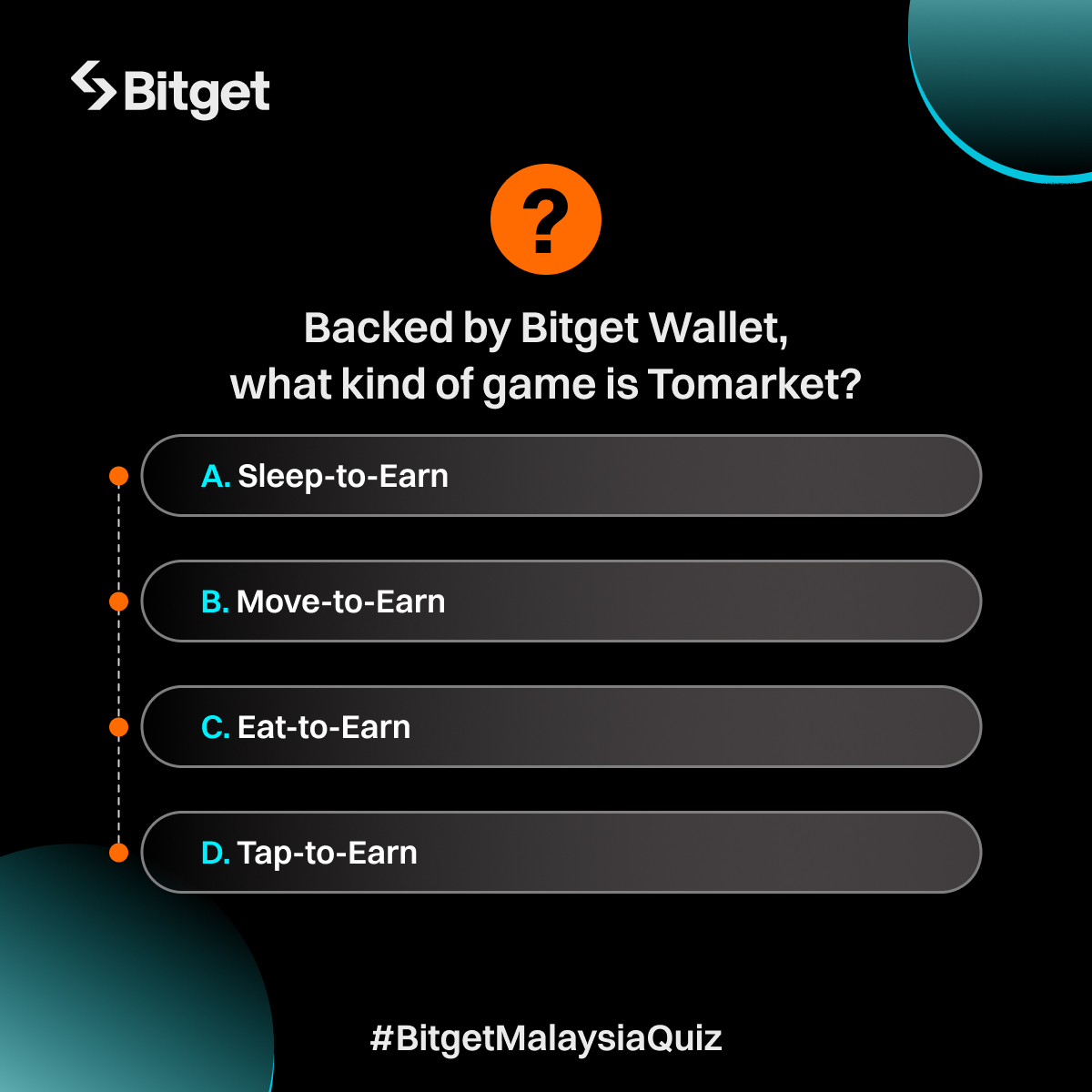 🎁 RM225 JUST FOR YOU! 🎁

Easy steps:
1⃣ Follow <a href="/BitgetMY/">Bitget Malaysia 🇲🇾</a>
2⃣ Repost this tweet, answer the question in the reply with hashtags #BitgetMalaysiaQuiz #Tomarket and mention 1 friend
3⃣ There will be 5 lucky winners to share RM225*!

⏰ 10 July, 21:00 - 11 July 2024, 21:00 (UTC+8)