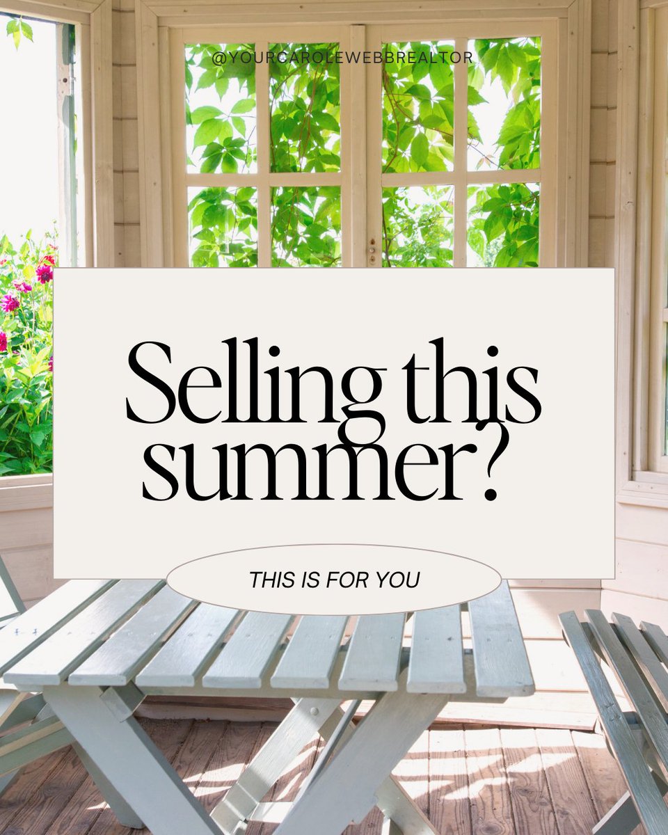 CaroleWRealtor's tweet photo. This one's for you IF your summer plans include a "For Sale" sign in your front yard.⁠
⁠
The summer brings buyers to the market which means homes sell QUICKLY this time of year.
⁠
#dmvrealtor #marylandrealtor #mdrealtor #relocatingtothedmv #sellersguide https://t.co/hyVegFuUd9
