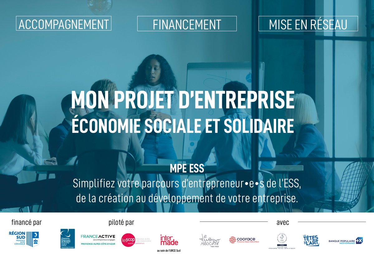 CRESS Provence-Alpes-Côte d'Azur (@cress_sud) on Twitter photo L’économie sociale solidaire intéresse de plus en plus de jeunes entrepreneurs engagés dans la résolution d’un enjeu écologique, sociétal ou social.
Pour les accompagner, il existe MPE #ESS piloté par la <a href="/CRESS_sud/">CRESS Provence-Alpes-Côte d'Azur</a>.
Création➡️cutt.ly/ZepwQhDq
Dév➡️cutt.ly/xepwm07D L’économie sociale solidaire intéresse de plus en plus de jeunes entrepreneurs engagés dans la résolution d’un enjeu écologique, sociétal ou social.
Pour les accompagner, il existe MPE #ESS piloté par la <a href="/CRESS_sud/">CRESS Provence-Alpes-Côte d'Azur</a>.
Création➡️cutt.ly/ZepwQhDq
Dév➡️cutt.ly/xepwm07D