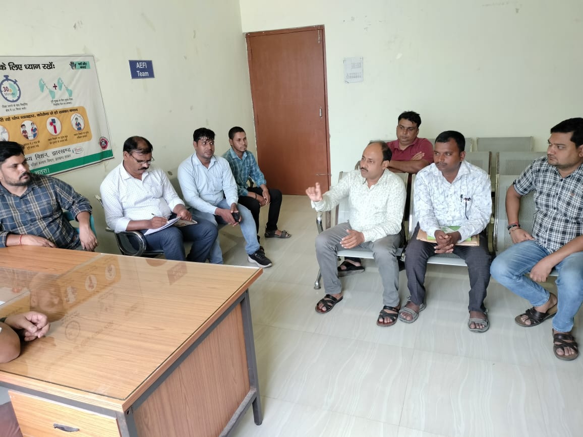 drlrpathak's tweet photo. #DWR #DistrictWeeklyReview meeting, under #RI #RoutineImmunisation, on 10.07.2024, at DRCHO office #Chatra, #Jharkhand. https://t.co/XFyoLJUGUL