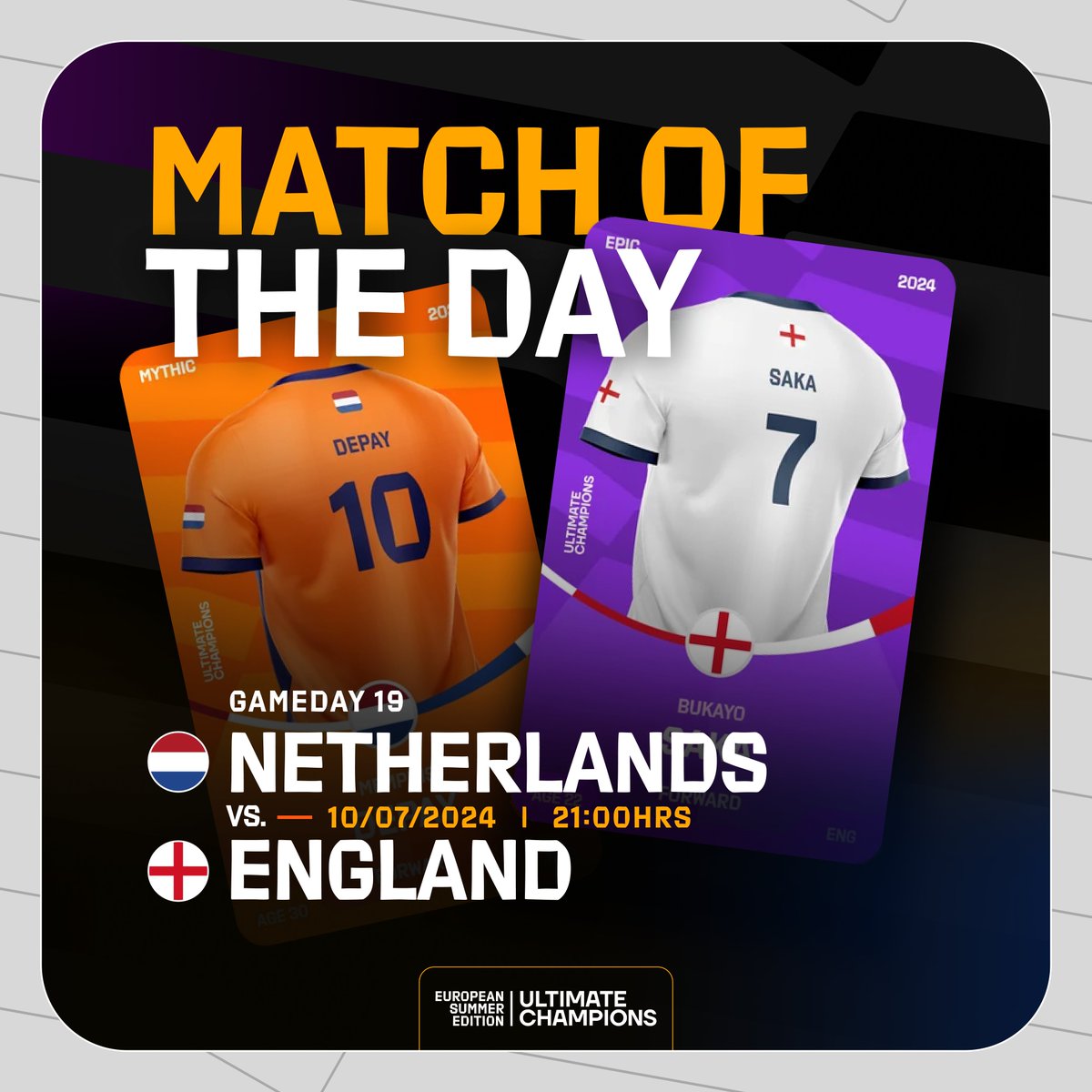 Unagi (@unagi_studio) on Twitter photo The second semi final match kicks off today
England 🏴 vs Netherlands 🇳🇱
Who do you think will win and go on to face Spain in the finals? The second semi final match kicks off today
England 🏴 vs Netherlands 🇳🇱
Who do you think will win and go on to face Spain in the finals?