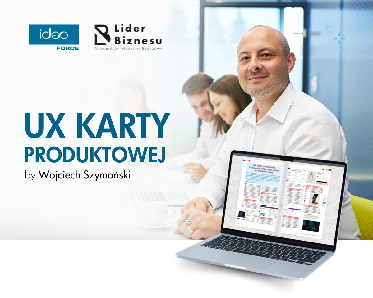 IdeoForce's tweet photo. Twoi klienci kupują wzrokiem. Jak zatem zogniskować ich uwagę, by zacząć sprzedawać więcej? Zadbaj o UX karty produktu. Prezes Zarządu Ideo Force podaje 10 elementów, na których trzeba się skupić, by doprowadzić do wzrostu sprzedaży. Artykuł: https://t.co/VCkbQabb4W https://t.co/qv6efHpNS8