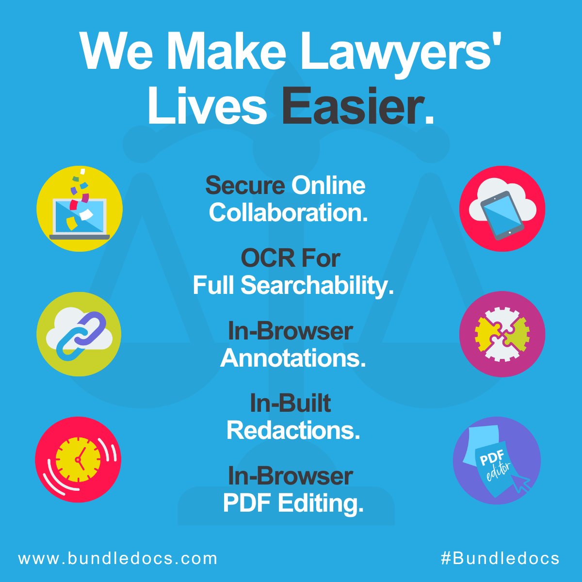 bundledocs's tweet image. Happy #LawDay ⚖️

Our mission at Bundledocs is to make lawyers&apos; lives easier, and here&apos;s how we do it 👇
Learn more at hubs.li/Q02FqG3N0

#Ebundle #EBinder #PDFEditor