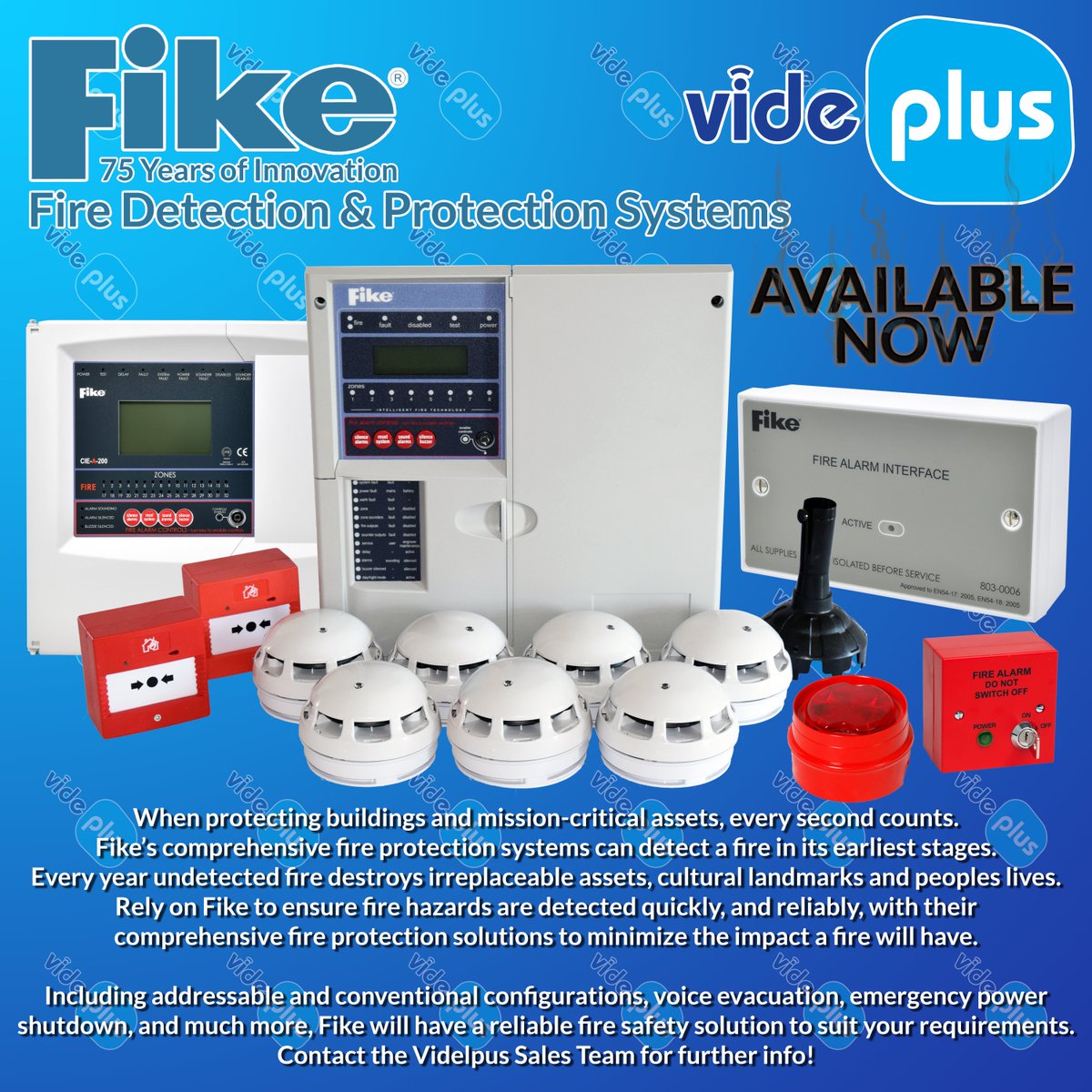 VideplusNI's tweet photo. 🚨 Exciting News! 🚨

We're thrilled to announce that Fike's top-of-the-line Fire Detection &amp; Protection Systems are now available at Videplus! 🎉

Contact us for more information!ℹ️

#FireSafety #fireprotection #Fike #Videplus #Firedetection #Fire #Saftey https://t.co/lhQFfDsP8Q
