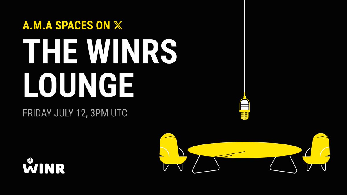WINRProtocol's tweet photo. Greetings WINRs!

Join us this Friday at 3 PM UTC for an exciting X Spaces!

We'll be discussing the latest $WINR news, developments, and what's coming next.

Got questions? Submit them in our community channels or reply to this tweet, and we’ll pick the best ones to answer live!🎙️