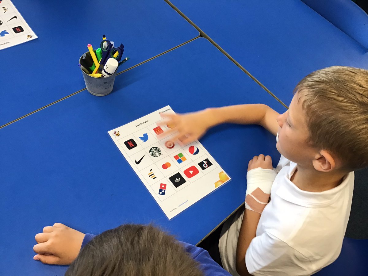 We’re learning about the importance of marketing, slogans and logos with <a href="/2BEnterprising/">2B Enterprising</a>