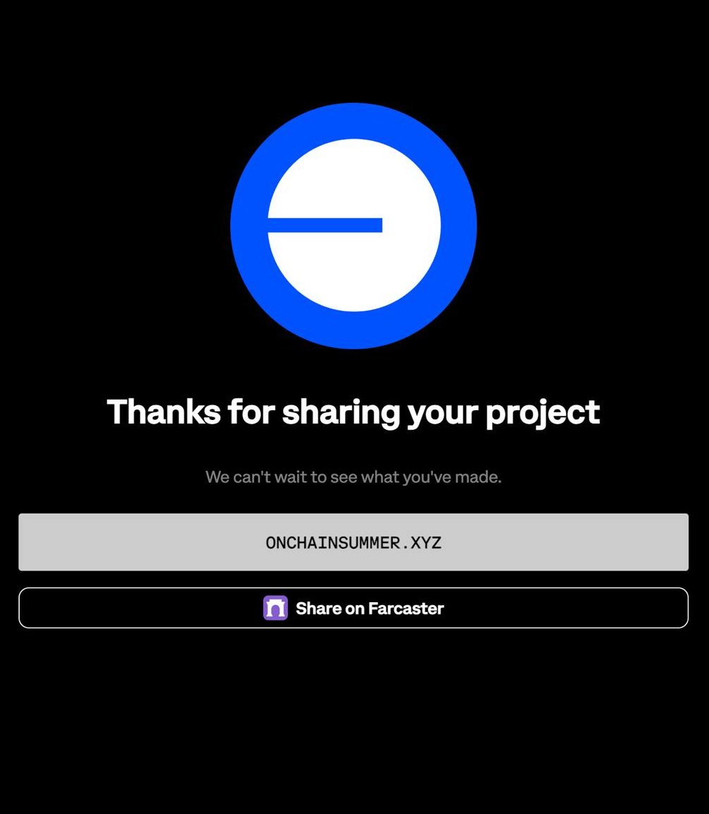 We are ready to go!                                         
#onchainsummer #BaseChain #Base #BuildOnBase #memecoin