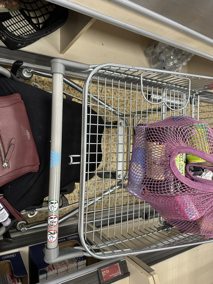 wheelychronic's tweet photo. 2/2 checkout. There is one checkout which the disabled trolleys fit through which is never open. It’s bad enough not being able to access parts of your shop because stock is blocking the aisles. https://t.co/JGxyjQLXZh