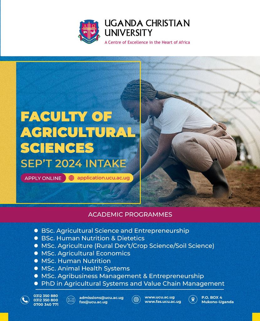 Ucu_CRA's tweet photo. Uganda Christian University has opened up applications for the Undergraduate &amp; Postgraduate programs for the September intake 2024‼️

To apply now by tapping the Link ⏭️ https://t.co/c9rA9E4Lnh 
#Apply2UCU https://t.co/6ZLhqEyNl5
