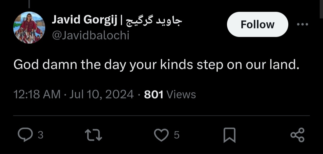 PanjabOffical's tweet photo. I get abused and threatened by Balochis everyday 

I as a Punjabi Man, dont complain nor make long threads asking sympathy like @bahlach_gorgage 

Will the sassy Lahori girls flood my comments with support messages too? https://t.co/vUeBNkFW15