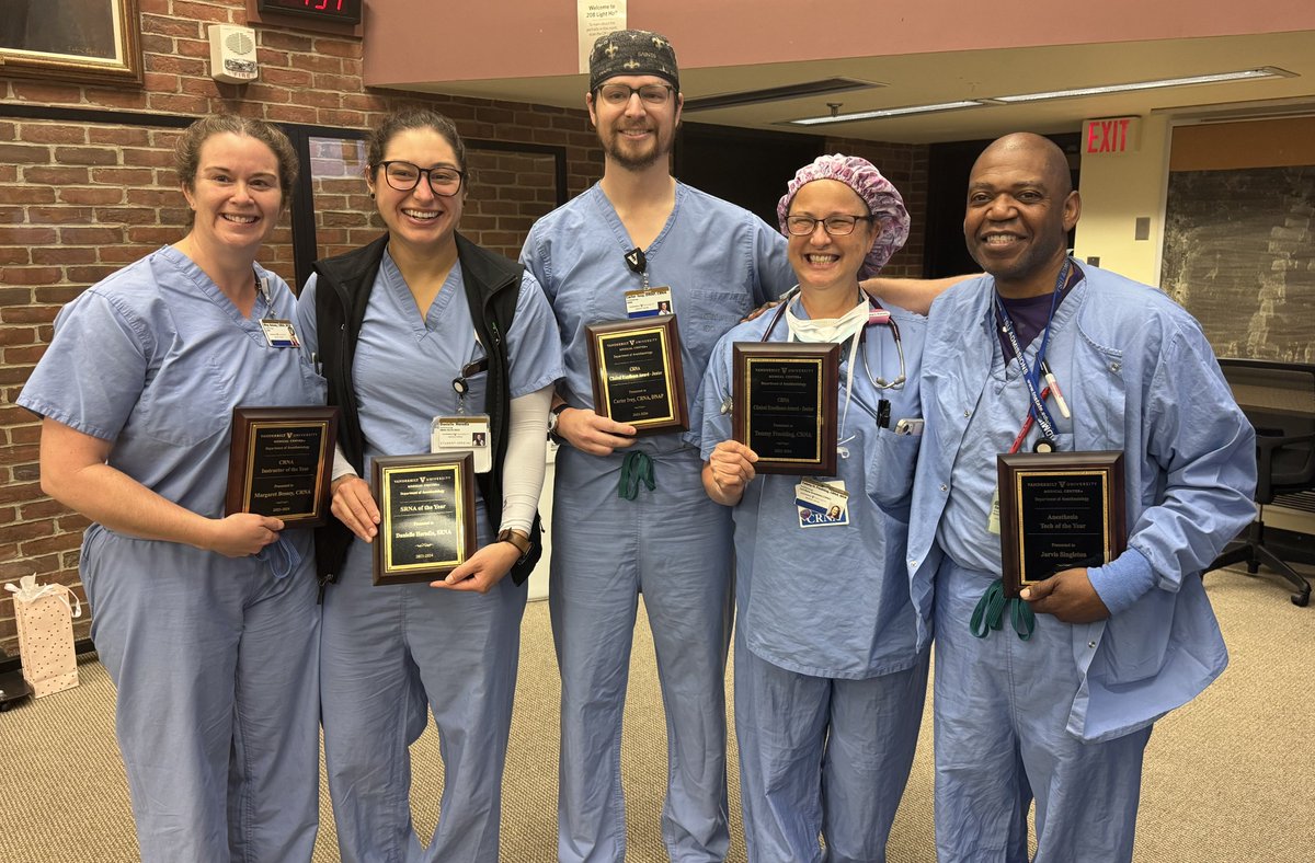 VUMC Nurse Anesthesia (@vumc_crna) on Twitter photo VUMC CRNAs, Anesthesia Tech and SRNA recently recognized for their work and dedication to a Team providing excellent care to our patients. #Excellence <a href="/VUMChealth/">Vanderbilt Health</a> <a href="/VUMC_Anes/">VUMC Anesthesiology</a> VUMC CRNAs, Anesthesia Tech and SRNA recently recognized for their work and dedication to a Team providing excellent care to our patients. #Excellence <a href="/VUMChealth/">Vanderbilt Health</a> <a href="/VUMC_Anes/">VUMC Anesthesiology</a>