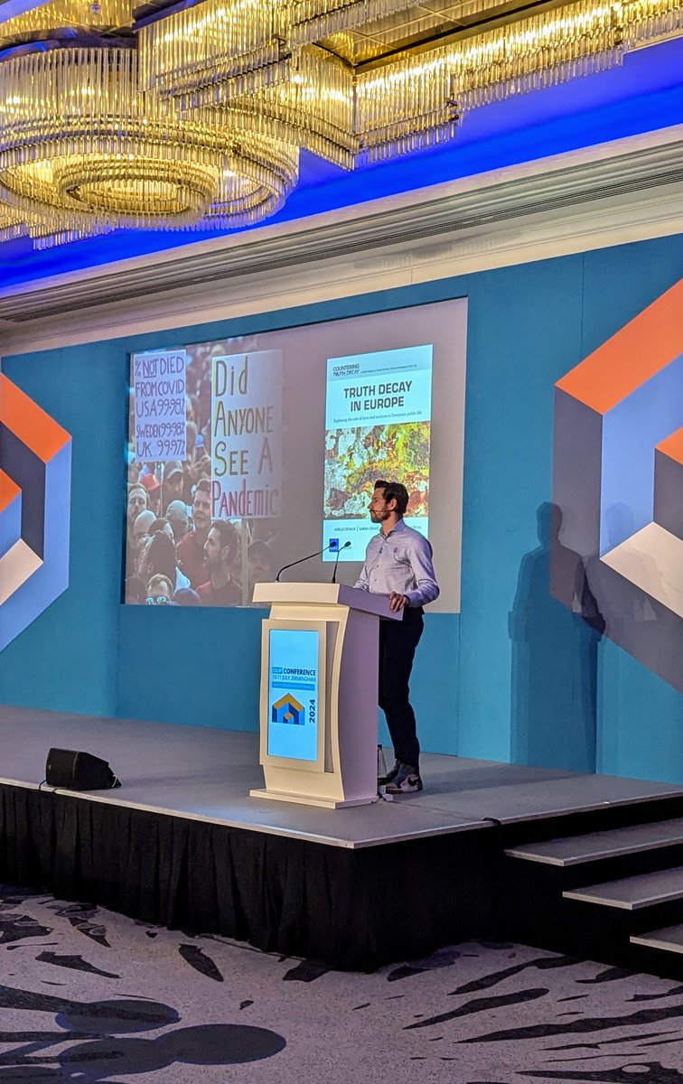 LouisMMCoiffait's tweet photo. @CILIPinfo @JoCornish4 @librarychampion @dnlgorman @englishpen @facetpublishing Media literacy, accessible science comms, and tech regulation will rebuild trust. Keynote on #TruthDecay by @StijnHoorens of @RANDEurope at #CILIPConf24 has clear implications for all #CILIP members https://t.co/M4bqT6nTWX #Libraries #InfoPros #KMers https://t.co/qO1GmES1kX