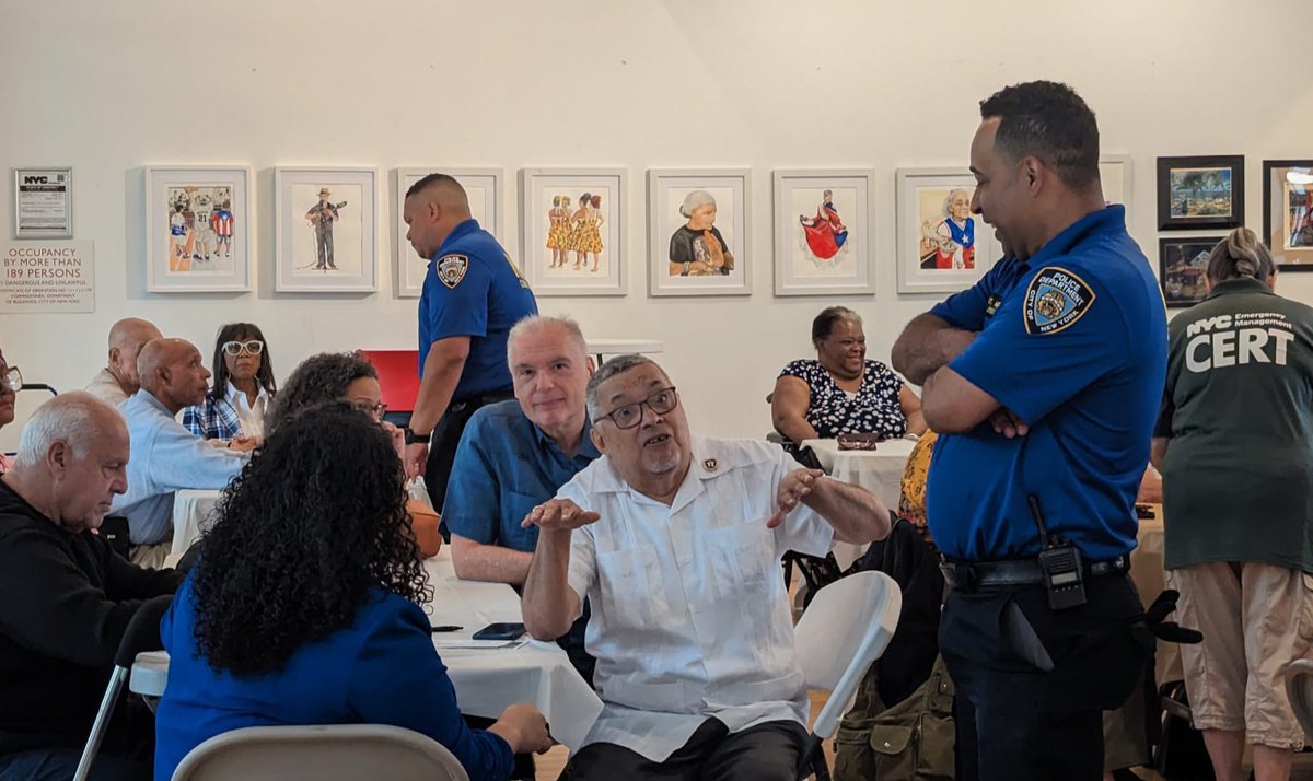 NYPD23Pct's tweet photo. Celebrating the Pillars of East Harlem. Commissioner Lorraine Cortes-Vasquez joined our Community Affairs officers and older adult liaison who hosted a luncheon to celebrate the older community. @NYCAging @NYPDPBMN #communityaffairs #crimeprevention https://t.co/PmZikUzBTG
