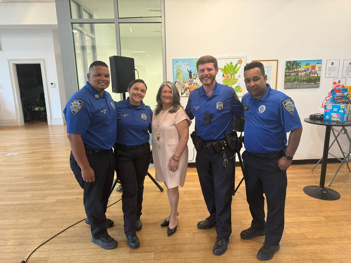 NYPD23Pct's tweet photo. Celebrating the Pillars of East Harlem. Commissioner Lorraine Cortes-Vasquez joined our Community Affairs officers and older adult liaison who hosted a luncheon to celebrate the older community. @NYCAging @NYPDPBMN #communityaffairs #crimeprevention https://t.co/PmZikUzBTG