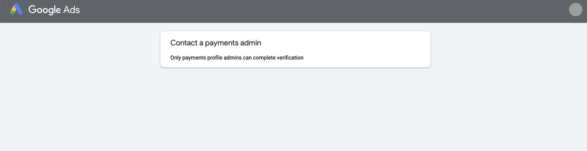 jefflillibridge's tweet photo. @GoogleAds We've had the absolute worst experience with your support team trying to get an advertiser verified.  Getting the below error even though we are a payments admin.  We've tried with multiple payment admin accounts.  Can you please connect us to someone that can assist? https://t.co/4HDJpVOIQg