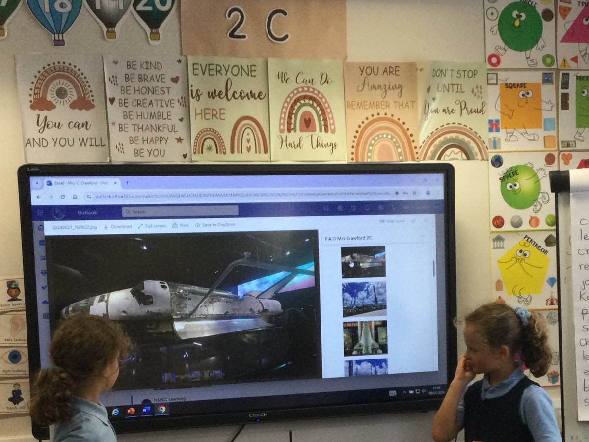 ccrawfordclass's tweet photo. Zoe and Isobel gave us an amazing talk all about their recent visit to Kennedy Space Centre! You taught us so much, girls! @LT_Trust @St_Wilfrids_CE https://t.co/b5I3d7L7mT