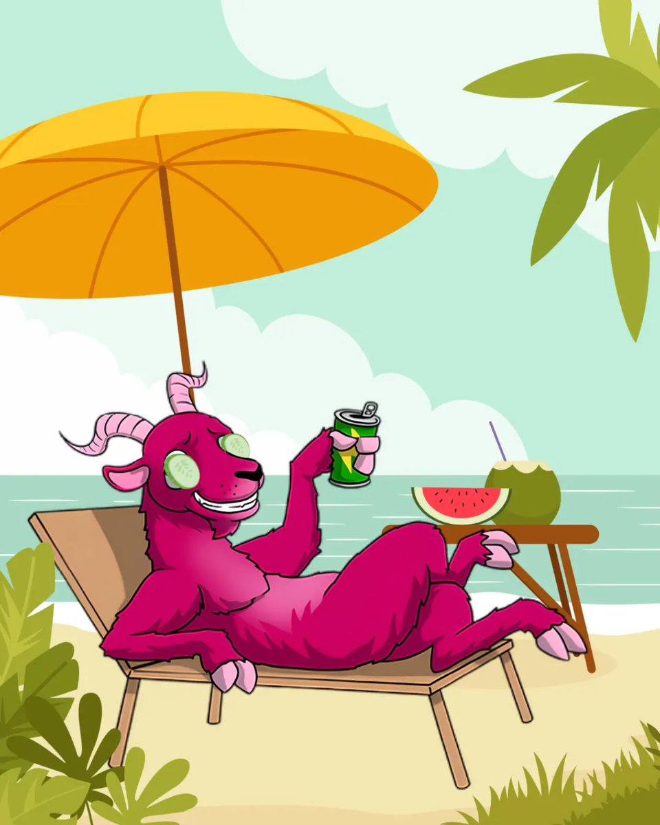 Just a GOAT doing some self-care before it dominates the world 💄