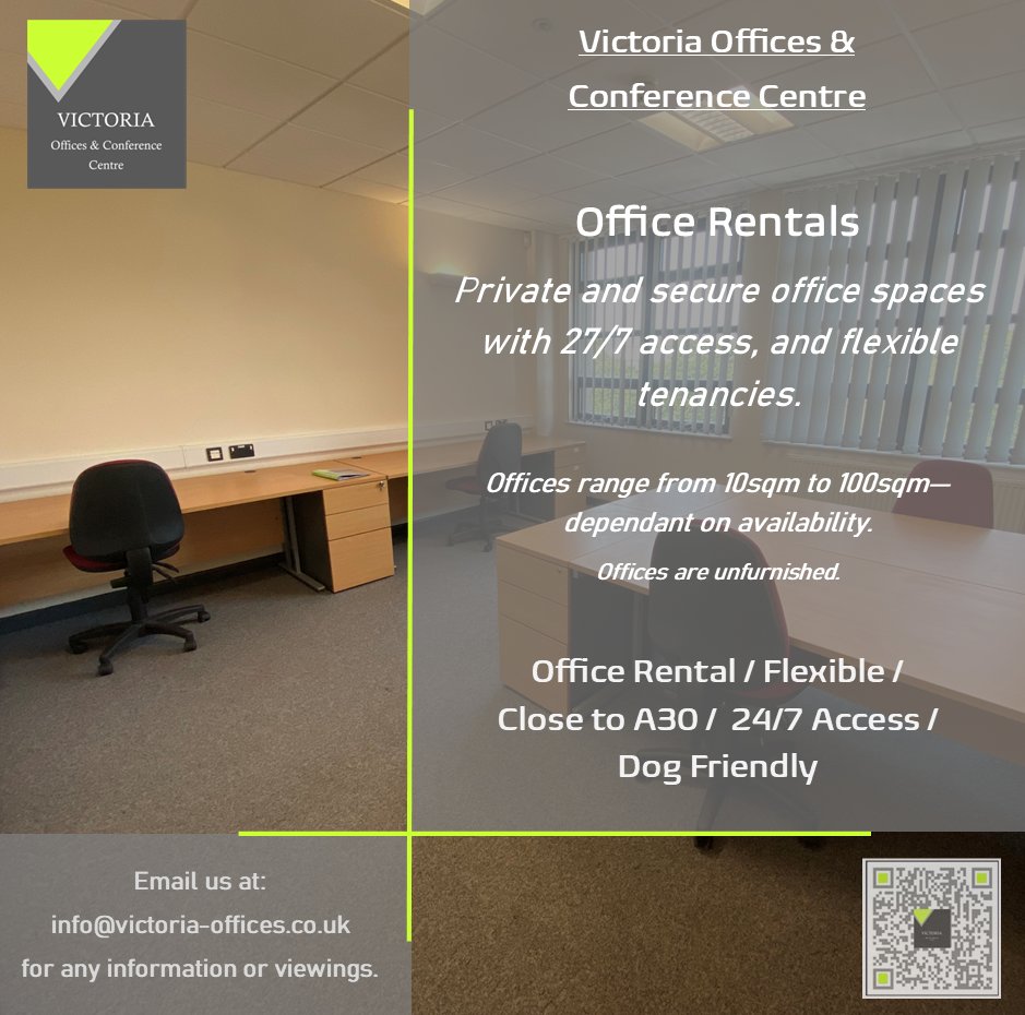 CornwallOffices's tweet image. Discover your ideal office space at Victoria Offices, just off the A30 and close to Cornwall Services.

Whether you are looking for short term rental, a permanent long term office or even just a registered address, we can help.