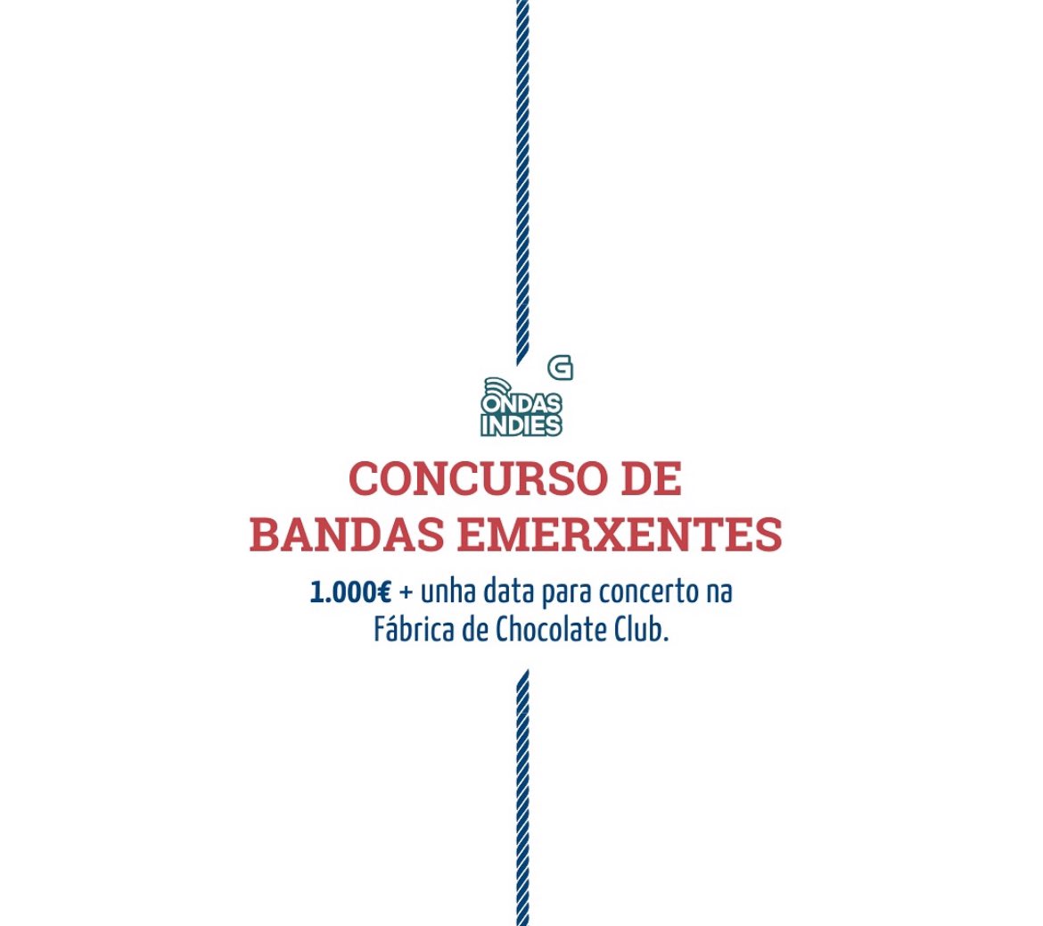 Tienes una banda y quieres tocar en el <a href="/IacobusMaris/">Iacobus Maris</a>? 🎸

Abierto el plazo del primer concurso de bandas emergentes con <a href="/OndasIndies/">Ondas Indies</a> como jurado.

✔️ 1.000€ y fecha para un concierto en la Fábrica de Chocolate 

Bases en fundaciontraslatio.org/noticias

📍 Dársena de Portocultura