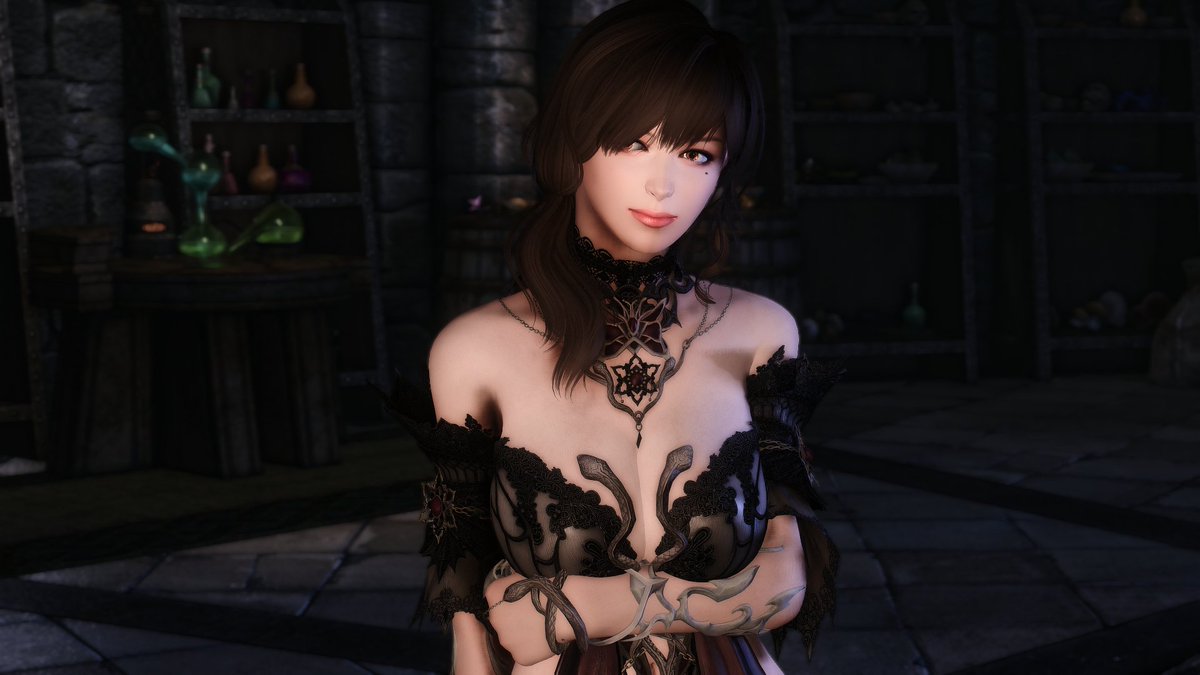 roundrovin's tweet photo. #SkyrimSE 
[Melodic] Echidna SE

「こうも暑いと参っちゃうよね。こっちおいでよ、凍りつくぐらいに冷やしてあげるから」 https://t.co/VhTZvIVEhv