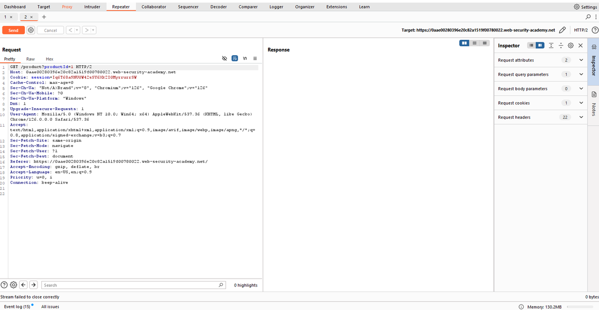 muturinjorogeke's tweet image. trynna find a bug.
response taking too long...
#burpsuite #webpentesting #portswiggernetacademy