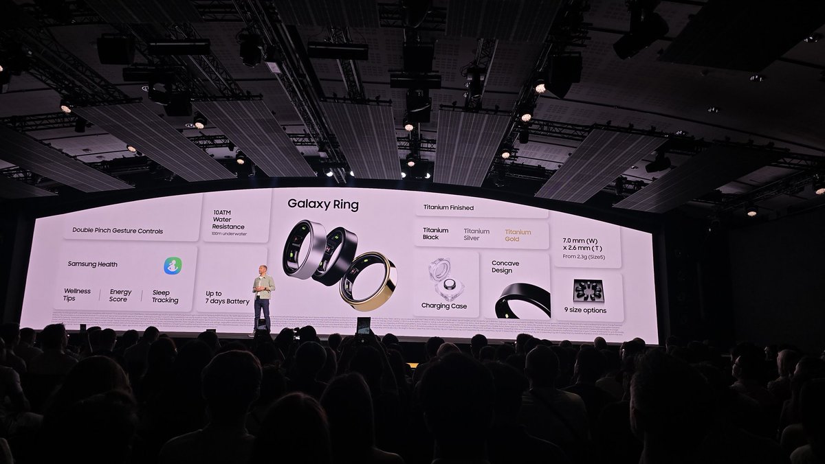 أهم مواصفات خاتم سامسونج Galaxy Ring
السعر 399 دولار 

المعلومة الاهم مافيه إشتراك خاص مثل ماقالت الاخبار سابقاً.👍🏻

#GalaxyUnpacked